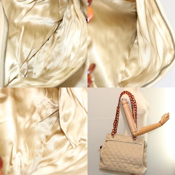 CHANEL Tote Bag Canvas Beige CC Auth 69969 - Picture 15 of 16